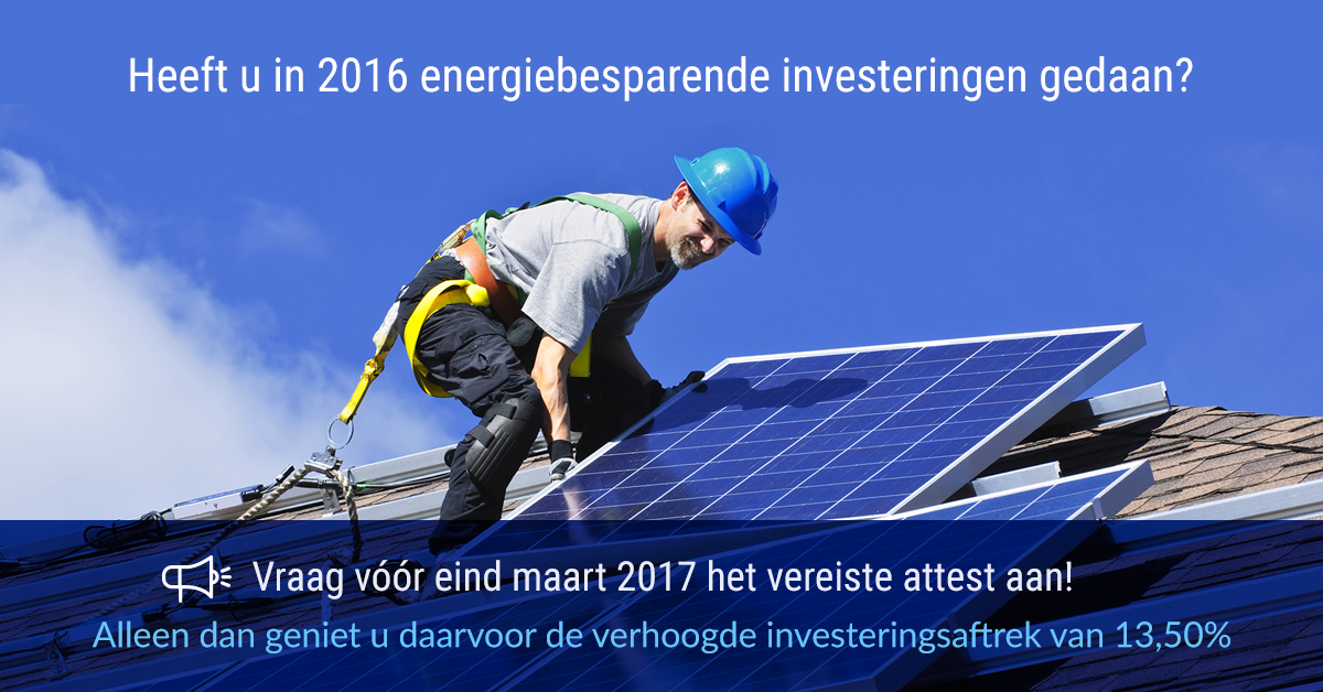 Verhoogde investeringsaftrek 13,50%