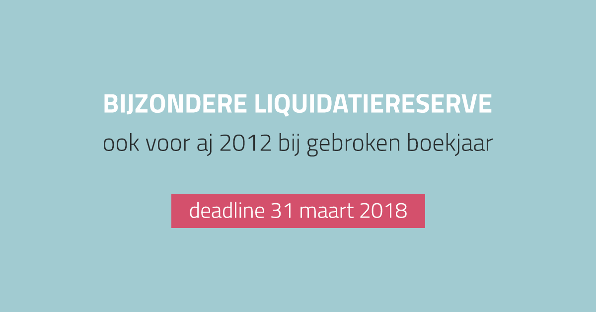 Bijzondere liquidatiereserve aj 2012