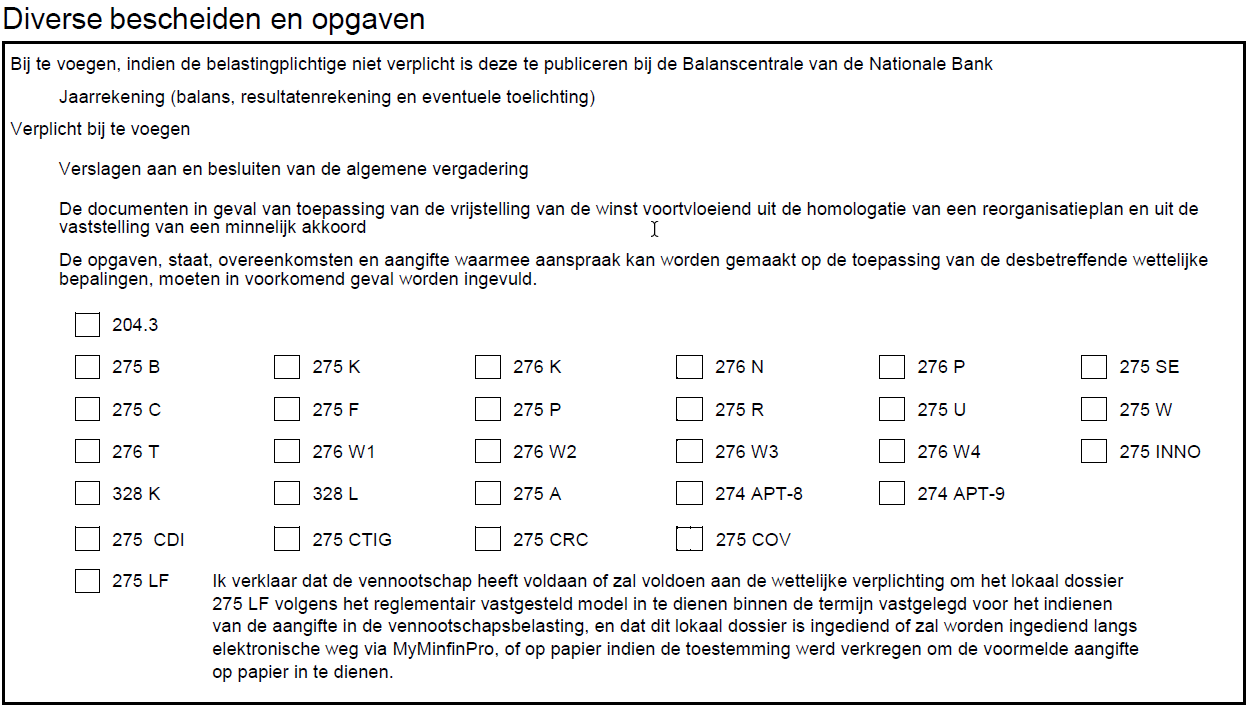 Diverse bescheiden en opgaven