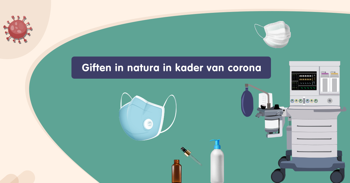 giften in natura in kader van corona