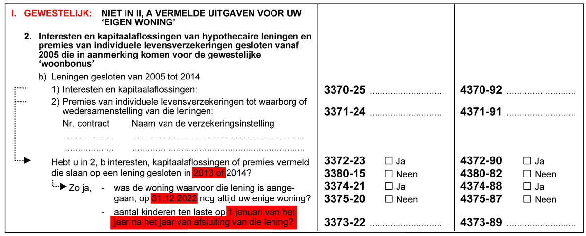 Waalse woonbonus generatie 1 (2005-2014) aj 2023