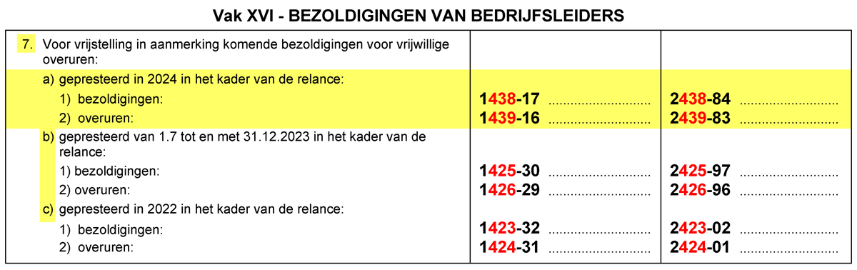 Vrijwillige overuren aj 2025