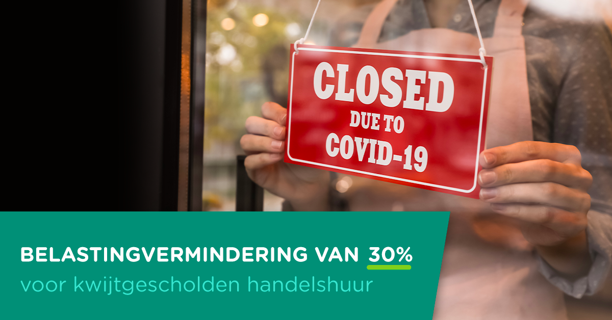 Belastingvermindering van 30% voor kwijtgescholden handelshuur