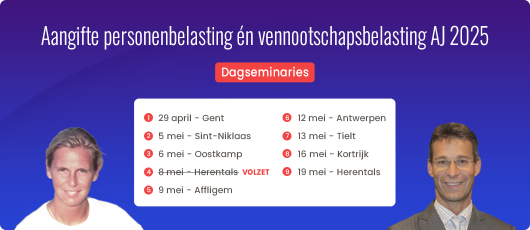 Aangifte vennootschapsbelasting en personenbelasting AJ 2025