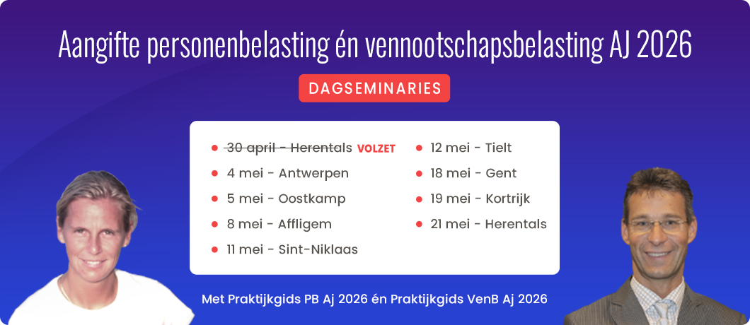 Aangifte vennootschapsbelasting en personenbelasting Aj 2026