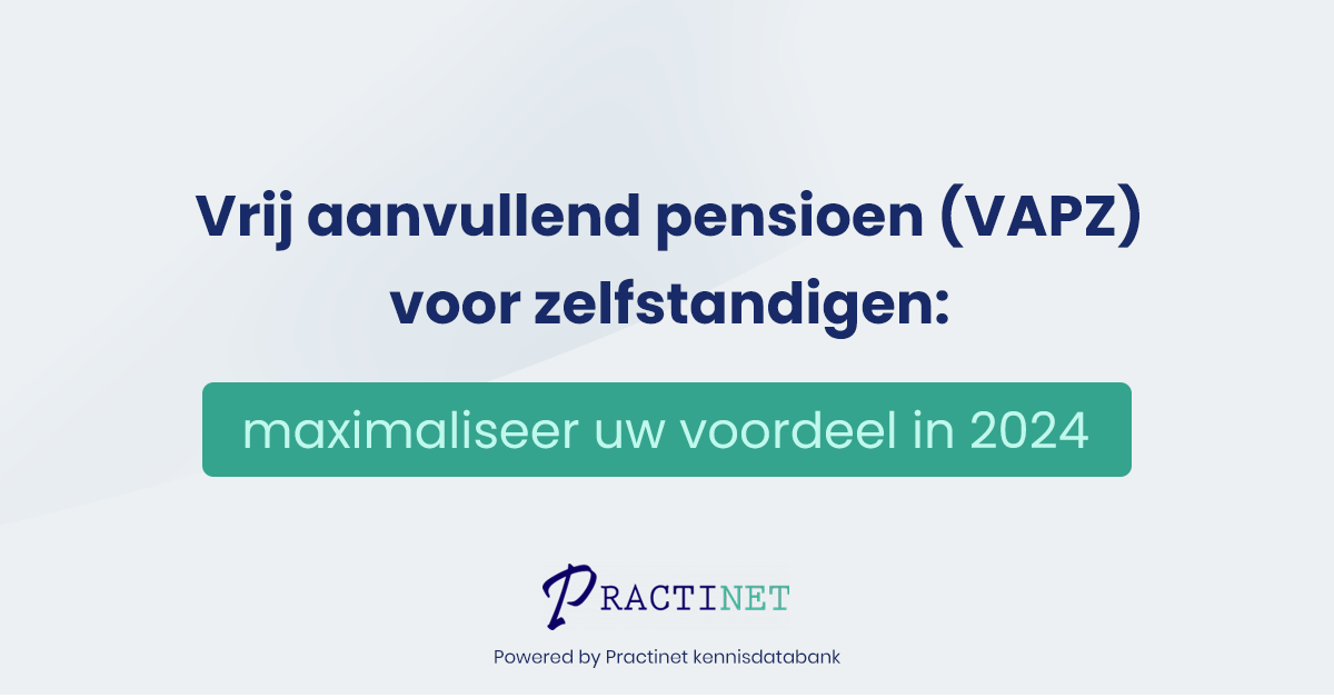 Vrij aanvullend pensioen (VAPZ) voor zelfstandigen